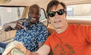 Jerry O'Connell Instagram - When @akbar_gbaja needs a ride to the airport, he get the XL.  New detective show coming to @paramountplus BIG AK AND LITTLE MAN
