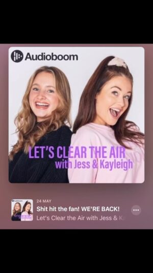 Jess Impiazzi Instagram - We are back baby!! #letscleartheair with me and @kayleigh_px is back wherever you listen to your podcasts! 
It’s been a bloody long time since we last recorded and we’ve got so much to catch up on!!… some s**t really did hit the fan over the past few years so our first episode back we are touching on the subjects of two crazy years! We will be delving a lot deeper into everything as the series goes on, but we wanted to have a good catch up! This week we touched on female reproductive health, IVF, lupus and autoimmune disease, boobs, self care, life changes, working on mega Hollywood movies and an engagement!! And the utter importance of friendship!!! Link is in my bio if you want to have a listen and please follow our pod as we will be releasing an episode each week! Sending lots of love to everyone 🩷🎀🩷