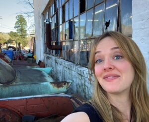 Jess Weixler Instagram - Pretty ol junkyard in Plain Dealing Louisiana #CabinGirlMovie