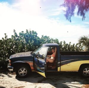 Jess Weixler Instagram - #FBF to this picture @thejoshualeonard took and just reminded me of. It is proudly the perfect representation of my Kentucky roots gone Florida. This was the truck I used to drive to high school. Unfortunately this paint job was put on by my dad @markweixler like a decade after graduating. Everyone left KY for FL and now the parents have moved to LA for the littlest Brocklebank ... alas the truck couldn’t make the trip.