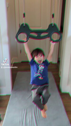 Jessalyn Wanlim Instagram - @gym1forfun for the win! #indoorgym #indoorplayground #kidsplay #swing #pullup #climb #toddler #homeworkout #workout #fitmom