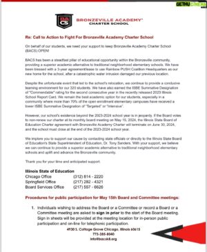 Jesse Jackson Instagram - URGENT 🚨🚨PLEASE JOIN AND HELP SAVE BRONZEVILLE ACADEMY CHARTER🚨🚨🚨

#Savethechildren