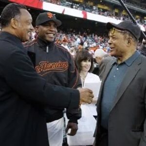 Jesse Jackson Instagram - A true GIANT and a true friend. I admired him, greatly. Willie Mays will live as long as we remember him. He was an MLB Hall of Famer center fielder. The “Say hey kid”  was also a two-time NL MVP (1954 and 1965), a 24-time All-Star (he won the All-Star Game MVP in 1963 and 1968), and won 12 Gold Glove Awards in center field. He led the league in home runs four times, stolen bases four times, slugging percentage five times, total bases three times and triples three times. He was awarded the Presidential Medal of Freedom in 2012. May he rest in heavenly peace. 🙏🏽🕊️🥎