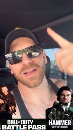 Jesse Kove Instagram - Yes! Now you can finally kick some ass with me and unleash hell in @callofduty season 4 battle pass play me as the character hammer. The only thing he’s got to lose is the mission! 👊🏻🔥