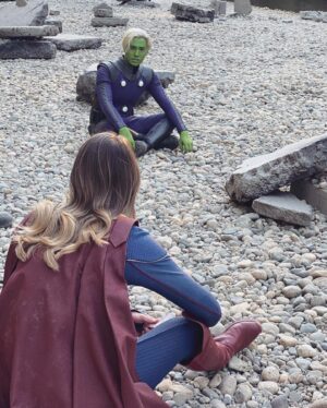 Jesse Rath Instagram - Some #behindthescenes shots from the penultimate episode. @supergirlcw 

#supergirl #karazorel #brainy #wb #brainiac #brainiac5 #lexluthor #dceu #johncryer #dc #cw #warnerbros #arrowverse #legionofsuperheroes #superfriends
