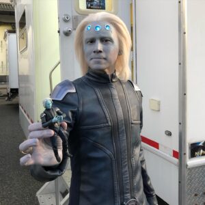 Jesse Rath Instagram - Immortalized once again! 
@customsbymatchu really knocked it out of the park with this one! Here’s a couple pics of Querl— Green and Blue with his respective #customsbymatchu action figure. More pics of the figure to come! 

#supergirl #brainy #brainiac5 #brainiac #arrowverse #warnerbros #customfigures #actionfigures #dc #legionofsuperheroes #cw #wb #longlivethelegion
