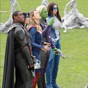 Jesse Rath Instagram - Mini photo dump of us throwing up the guns in ep 6x11 🔫🔫 @supergirlcw 

#supergirl #cw #brainiac5 #brainy #brainiac #dreamer #nianal #wb #warnerbros #martianmanhunter #arrowverse #sentinel #alexdanvers #superfriends #legionofsuperheroes #longlivethelegion #dc #dccomics