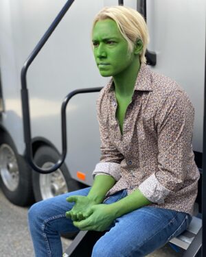 Jesse Rath Instagram - Mini trailer-steps photoshoot of Brainy in his casual green look. 🤖✅ @supergirlcw 

#supergirl #cw #brainy #brainiac #wb #arrowverse #brainiac5 #warnerbros #legionofsuperheroes #dc #dceu #longlivethelegion