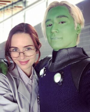 Jesse Rath Instagram - It’s not everyday you get to work with the love of your life. For me it’s happened twice. Once was on a pilot we shot around 9 years ago (which no one will ever see)... and the second was on the next episode of @supergirlcw 🎉 @hollydeveaux guest stars on #supergirl this week! 💕🤖

#supergirl #brainy #brainiac #cw #wb #brainiac5 #arrowverse #warnerbros 
#doctorlahr #beatricelahr #dc #dceu #superfriends #legionofsuperheroes