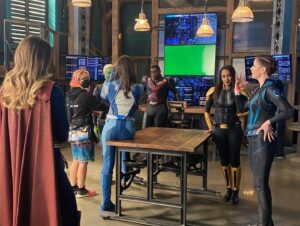 Jesse Rath Instagram - Another photo-dump from the two part @supergirlcw finale.

#supergirl #superfriends #dc #cw #brainiac5 #brainy #dceu #warnerbros #arrowverse #wb #martianmanhunter #nianal #katiemcgrath #lenaluthor #alexdanvers #guardian #behindthescenes