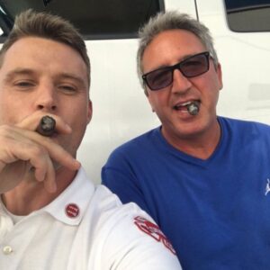Jesse Spencer Instagram - Actor Me and Transpo Joe Martuchi being manly men with cigars men men