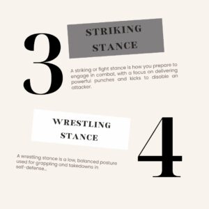 Jessica Aguilar Instagram - Self-defense made simple: Attention, Defensive, Fight/Striking, and Wrestling stances explained. Stay prepared and confident in any situation! Which one do you use to stay safe? Comment below!
.
.
.
.
.
.
#SelfDefense #EmpowerYourself #AutoDefensa #YouGotThis #BJJ 💪🏽