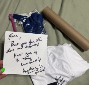 Jessica Borga Instagram - I absolutely light up when someone reaches out about a young person coming up in the sport that looks up to me. I absolutely love inspiring in every way possible and love seeing/hearing about the up and coming amazing athletes, so with this particular story and situation, I decided to send a package to this young lady that is doing amazing things in wrestling and BJJ right now! 
Stay consistent Jenna! Nothing is impossible so never give up! 
Thank you to the people who reached out to me about her as well. It was extremely thoughtful of you to think of a gift like this and I’m honored to be a part of it. I hope she loves it! ❤️‍🔥👊❤️‍🔥