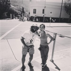 Jessica Camacho Instagram - One of the first friends I made in LA…from wild-eyed servers, running around from table to table in the insane restaurant where we worked, hungrily dreaming of making our shared acting dreams a reality, to walking together 14 years later in the city we love, in support of the art form and industry we love.  Grateful to do this crazy life/dream thing alongside you @ahwoods1980 :) #sagaftrastrong