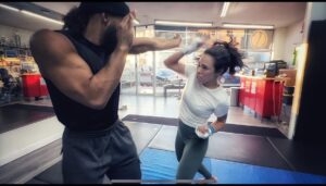 Jessica Camacho Instagram - Big, giant thank you to @markreels___  and @mackowal at @systemstrainingcenter for working to get me into fighting shape!  Y’all are the best.