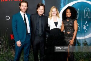 Jessica Frances Dukes Instagram - Words Cannot Express What Last Night Was! THANKYOU #MRC #NETFLIX AND LAST BUT DEF NOT LEAST, MY #OZARK FAMILY! What a way to say Goodbye! 
THANKYOU to the most amazing #GlamTeam Eva and to the fab designers! 
Styled by @mickeyboooom 
#Dress @marcbouwer 
#Shoes @ruthie_davis 
Jewelry @gbghjewelry 
#Hair by @iamstacygray 
#Makeup by @deyonamcgriff 
#Nails by @dramaticnailsbyoniecia 
#PersonalTrainer @ddicaterino 
#Actresslife #MarcBouwer #MickeyBoom #OzarkPremiere #RedCarpet #JessicaFrancesDukes #JasonBateman #LauraLinney #TomPelphrey