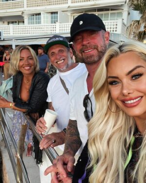 Jessica-Jane Stafford Instagram - Sunset dinner at @cafedelmar I did ask @brandonblock to play Backstreet Boys but he must have forgotten 😂 @wendibrooking @leestaffordworld