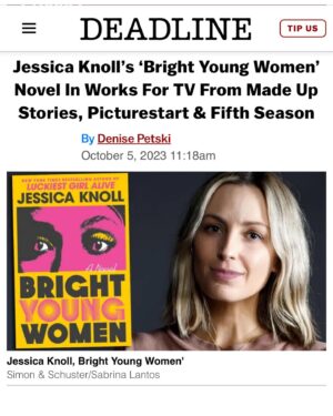 Jessica Knoll Instagram - Bright Young Women is coming to your screens—so happy the band is back together 🥹 @madeupstories @picturestart