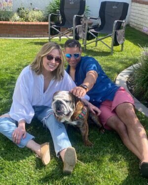 Jessica Knoll Instagram - Some happy news. Meet Franklin, the new man in my life. I sat down in the grass and he crawled into my lap and lightening didn’t strike us dead, so Beatrice must approve. We have some travel coming up so we won’t take him home until we are back on the west coast. His foster mommy said he’s the sweetest boy and she’s happy to keep him until then. Once again, @socalbulldogrescue was a dream to work with. They have so many precious doggos up for adoption right now, and they are not one of those rescues that just wants to foist any dog on you. They really take their time to get to know you and make sure it’s true love. The house has been so lonely without Beatrice plodding around it, and we are so excited to welcome Frank the Tank home.