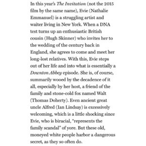 Jessica M. Thompson Instagram - The intrinsic horror of existing. This film list is sublime. Thank you for the recognition @vulture ✨ 
•••
#TheInvitation Unrated Cut is out now
@invitationmovie