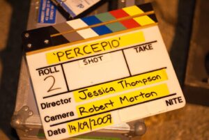 Jessica M. Thompson Instagram - I was clearing out an old hard drive and found some pics I thought I lost!! These are from the set of my second short film, PERCEPIO. Starring the one and only, @allegrace. Shot on #35mm in 2007, (when we were all babies). What memories!
•••
Producer: @carlovelayo
Writer/Director: @jessica.m.thompson
DP: @robertcmorton 
Editor: @elliott.magen
•••
#femalefilmmakerfriday #throwback #whereitallbegan