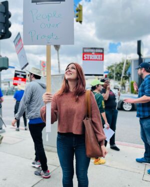 Jessica M. Thompson Instagram - 2%, that’s all we’re asking for! You can keep the rest of the $30 billion.
You’re welcome.

#WGAstrong
#WritersStrike