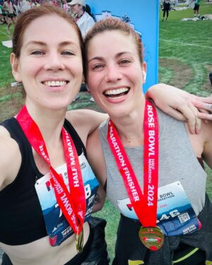Jessica M. Thompson Instagram - I despise running long distances, so I am just a wee bit proud to have finished my first #halfmarathon and to have done it in a respectable time! Thank you to my motivators and runner extraordinaires @willjacobson47 & @sonjakohara 🏃‍♀️