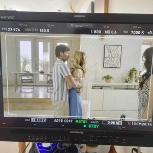 Jessica Morris Instagram - Some monitor shots and bts of me & @ribhillis on set together🙌🏻☺️❤️We may be sweeter to each other in real life than our characters are so we needed to hug it out in between takes🎬