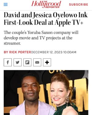 Jessica Oyelowo Instagram - More great stories to tell and we can’t wait to do that with @appletv !! @yorubasaxon 👊🏾