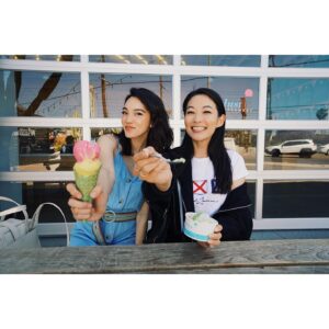 Jessika Van Instagram - went on a lil foodie adventure with the beautiful superwoman in my life @arden_cho - video up on her channel 🍙🍦💕 @eunibugg does an excellent job of highlighting how ridiculous we are together 🙋🏻‍♀️💁🏻‍♀️💕 also ice cream cone emoji needs an upgrade imho
*
*
*
#happy #amigas #foodie #travelgram #ootd