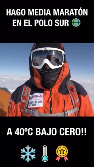 Jesús Calleja Instagram - En la Antártida he estado en 3 ocasiones… En una de ellas, hice muchas cosas, como llegar al Polo Sur y correr una media maratón que me impuse a mi mismo!! 🏃‍♂️❄️