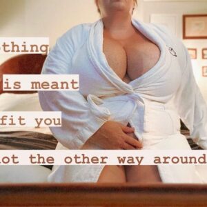 Jezebel Express Instagram - ✨Clothing is meant to fit you, not the other way around.✨

You do not need to fit into the clothing you wore five years ago. You owe no one an unchanging body.

You do not ever have to wear the jeans you wore in high school again. You do not need to hang on to clothing that is unlikely to fit you again.

If you own any clothing that you use as a tool of shame or punishment, please do not allow it to continue occupying space in your home.

The fact that you spent money on something does not mean you need to rearrange your physical body around it, especially if doing so has mental costs.

Your clothing should not pinch or hurt you (unless you’re into that sort of thing. 😏)
Your partner’s fondness for an outfit is not a good reason to keep it around if it makes you feel bad about yourself. 

All that said, you are also under no obligation to throw away clothing that doesn’t fit you, so long as you are not using that clothing to harm yourself. 

Does it make you happy to know you have it? Does it fall within your body’s normal size fluctuations? Are you otherwise attached to it? Keep it! It sounds like it “fits” you and your life. 

Sometimes we are told that we are only allowed to own clothing that fits us, and it can feel like we are being punished for not staying the same size over time. 

Like food, clothing serves a variety of purposes. Some are practical, some are emotional, some are related to identity or community. And like food, our relationship with clothes can be positive, neutral, or negative. 

Discarding clothing that makes you feel bad about your body is a concrete step you can take towards accepting your body as it is. 
There are practical considerations to changing sizes, and I don’t mean to minimize them. Anxiety about having clothes that is real, as is actual clothing scarcity for folks with proportions that don’t match “standard” clothing shapes or sizes.

You know best what is right for you and your life. But I do want to invite you to keep clothing that fits you and feels good in your wardrobe, and to opt out of letting the sizes you own dictate your opinion about what size you “should” be. Instead, start to honor the size you are. ❤️