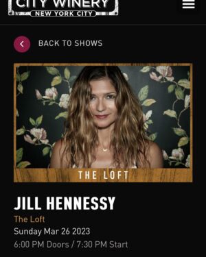 Jill Hennessy Instagram - LOW TICKET ALERT!!! GET YOUR TIX for my @citywinerynyc gig SUNDAY, MARCH 26, 7pm in the Loft!!! Killer, full band, surprise guests & hot time in store for all… #citywinerynyc #livemusic