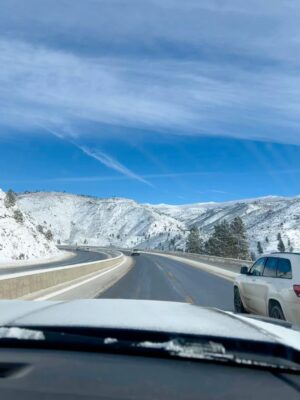 Jill Shalvis Instagram - What the drive from Tahoe to Reno for supplies looks like this time of year. I hope Costco has blueberry bagels. And i hope Target and Walmart have my new book THE BRIGHT SPOT so i can stare at it on the shelves… 😊