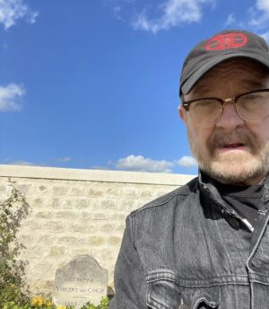 Jim Beaver Instagram - Vincent Van Gogh is buried next to his brother Theo in the cemetery at Auvers-sur-Oise.  It is adjacent to the wheat fields he painted just before his death at 37. Besides Vincent, only Michelangelo’s work has ever made me weep on seeing it in person. But Vincent makes me weep for other reasons as well. Today, I also stood in the room where he died. A mere 75 square feet, it held in his last hours a heart too big for the world.