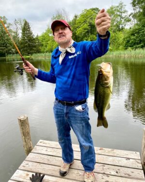 Jim Cramer Instagram - Caught and released a beautiful large mouth! 🐟🐟🐟