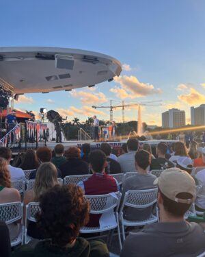 Jim Cramer Instagram - A “Back To School Tour” for the books! Thank you to Miami Herbert Business School and @univmiami for allowing us to bring a little madness to campus. Go Canes! 🧡💚