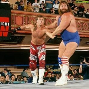 Jim Duggan Instagram - A shot at the #WWE IC Title back in 1993!

Challenging some kid with a bright future on #WWERaw!