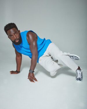 Jimmy Akingbola Instagram - Feeling Blessed Vibez with @kolormagazine 🙏🏾 #LinkInBio 

Enjoying the journey… 

Photographer & Interview: Ammar Thomas @iam.ammarjamal 

Fashion Director: Nigel Isaiah @nigel_isaiah

Grooming: Madge Earle @iammadgeearle for Distinct Artists

Location: The 9 Studios

Special Thanks: Peacock @peacock 

ID PR @teamid 

Wearing: @moschino 

#BelAir #Geoffrey #KolorMagazine #HandleWithCare #TheTower #SorryIDidntKnow