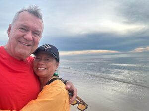 Jimmy Barnes Instagram - Early beach walk, getting our steps up before this feast at the end of the day. In between a physio massage to straighten out my crooked body … this might just be a perfect day.

@jane13barnes