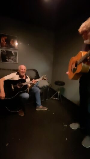 Jimmy Buffett Instagram - JB and Mac backstage at the  Exit/ In, Nashville. 2021. They were working on a few songs for the show that hadn't been played onstage in awhile - including this great one from 1974's Living and Dying in 3/4 Time album. 
#westnashvillegrandballroomgown