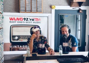 Jimmy Buffett Instagram - fun chat about the new album today with @jessicamambrose  and @evansweather at @wlngradio.  A long overdue visit. 🤙
#lunchonthedeck #gummyjustkickedin