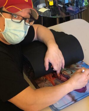 Jimmy Wong Instagram - Took us all day and my right arm and wrist are completely shot, but Josh and I finished signing nearly 3,000 playmats for our backers! Our conservative shipping estimate is still January 2021, hoping to get them to our loyal @commandcast Kickstarter supporters sooner if possible :)