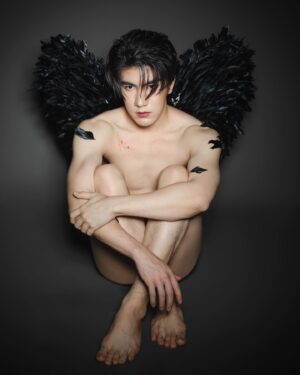 Jirakit Thawornwong Instagram - The Devil was once an Angel.🪽🖤

Photo : @torboshi
Make up: @notechotika 
Hair: @bbom.be 
Stylist: @rockabobbyisbby
Studio: @seeya.homestudio