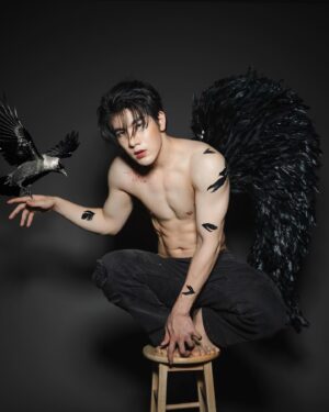 Jirakit Thawornwong Instagram - The Devil was once an Angel.🪽🖤

Photo : @torboshi
Make up: @notechotika 
Hair: @bbom.be 
Stylist: @rockabobbyisbby
Studio: @seeya.homestudio