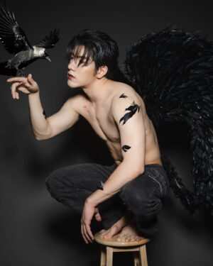 Jirakit Thawornwong Instagram - The Devil was once an Angel.🪽🖤

Photo : @torboshi
Make up: @notechotika 
Hair: @bbom.be 
Stylist: @rockabobbyisbby
Studio: @seeya.homestudio