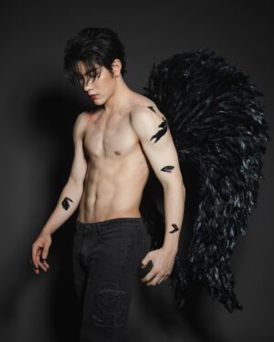 Jirakit Thawornwong Instagram - The Devil was once an Angel.🪽🖤

Photo : @torboshi
Make up: @notechotika 
Hair: @bbom.be 
Stylist: @rockabobbyisbby
Studio: @seeya.homestudio
