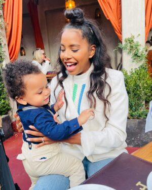 Jivanta Roberts Instagram - My little gent on Easter 🐣 #babylove First Easter 🐇❤️ @lovelautric you melt my heart everyday #motherhood #momma