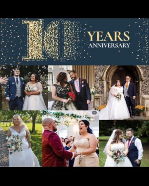 Jo Cooke Instagram - What an incredible journey we have been on. Thank you to all our brides past, present and future. Thank you to all friends and family who have been by my side during this fabulous adventure - I’m excited to see what the next 10 years has in store X @cleocookex @em.oh.el.el.eye.ee @curvesandcouturebridalboutique #curvybridesboutique #plussize #brides #love #instagram #weddings #anniversary #10years #next10years