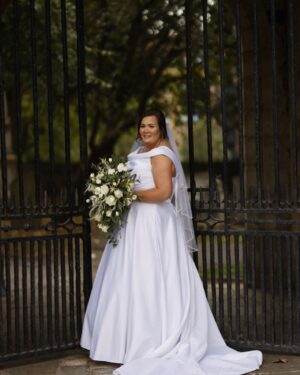 Jo Cooke Instagram - This is our beautiful bride Melissa who recently tied the knot. Melissa has kindly shared her experience with us; 

“ Wow what amazing shop and wonderful staff Jo and Cleo  from insdie and out .... I was so nervous when I walk in and made me feel welcome .... I tried on a few dresses at first and didnt want my boobs showing so I asked a dress that didnt show that .... then i pick out the dress in the shop and feel in love with it .... At first my mum didnt like it so had to take it off and tried different dresses and end up with the old i brought .... it was unexpected price when they told me and i was happy with the price and couldnt be much happier .... i had to wait  a little longer for it to be ordered ... and felt over the moon ..... thankyou to you for the wondeeful experiences lve every min of and and will recomend this place ... xxxxx” 

If you would like to book an appointment to come and try some dresses on please visit https://www.curvesandcouture.co.uk/. #curvybrides #plussizebride #wedding #bride